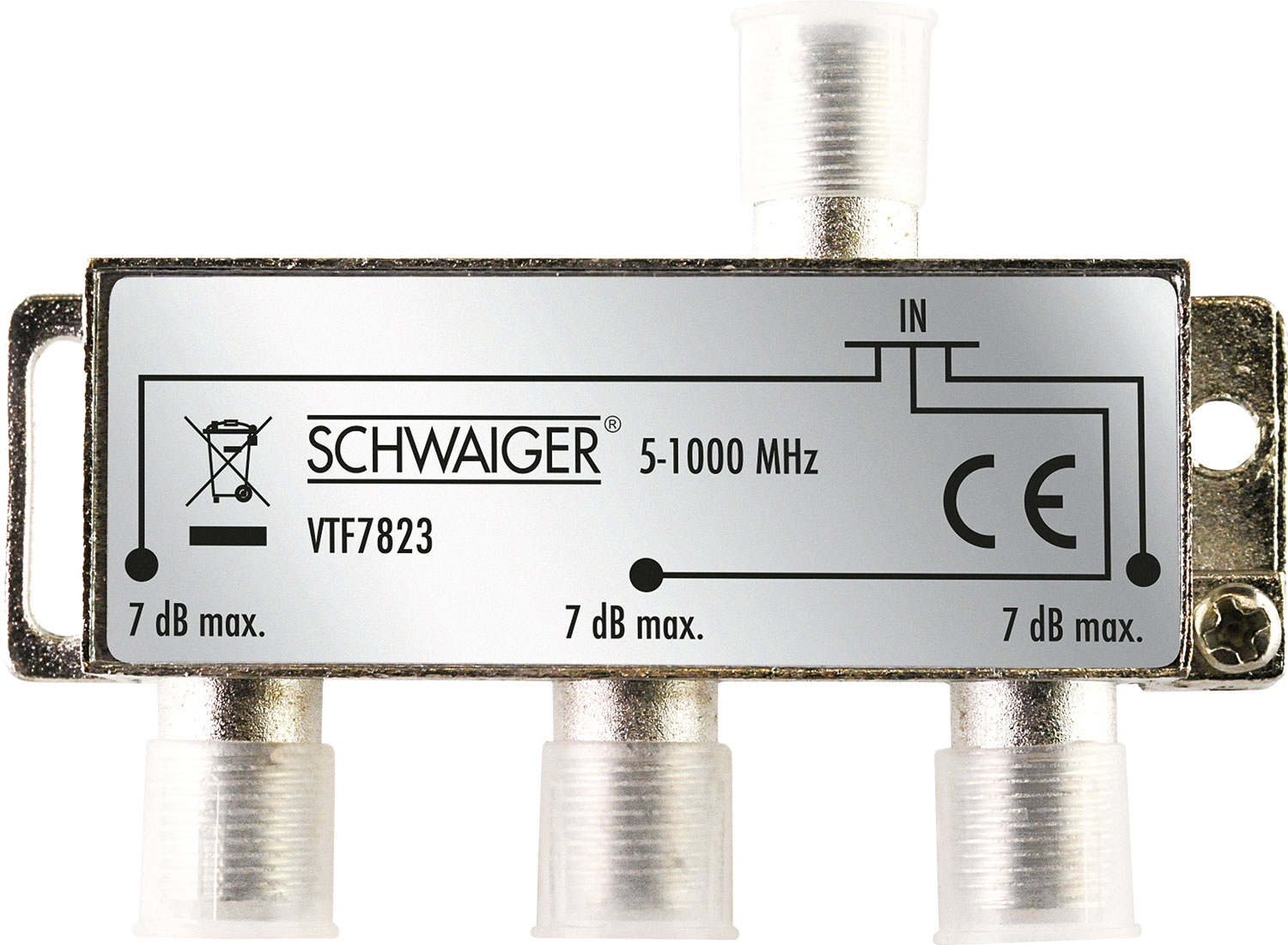 für SCHWAIGER Antennenanlagen 531- dB) 3-fach Verteiler und Kabel- -VTF7823 (7