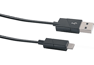 SCHWAIGER -LKW120C 533-, Type C Sync & Ladekabel, drehbar USB 2.0 A Stecker zu  USB 3.1 (Type C) Stecker, 1,2 m, Schwarz