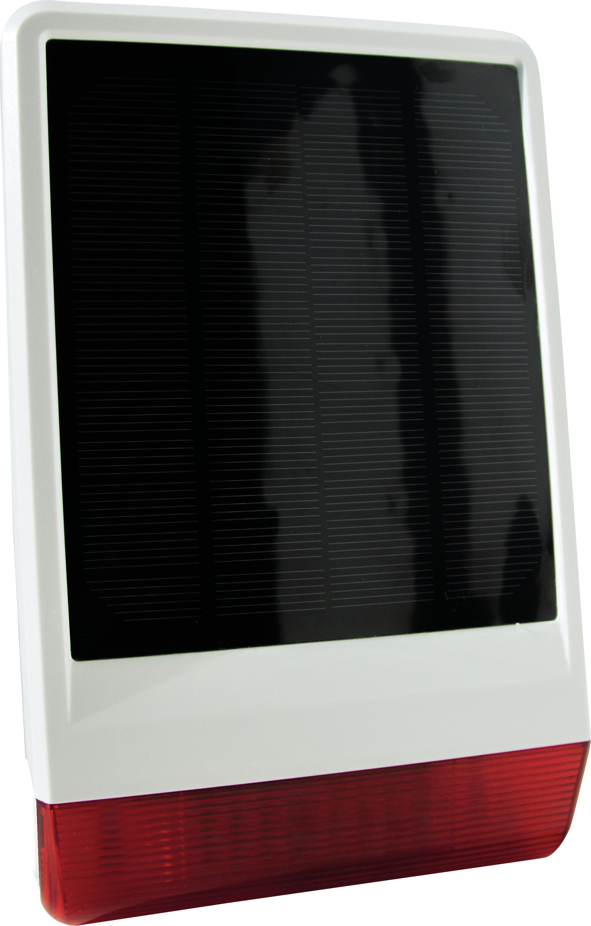 Weiß/Rot SCHWAIGER -ZHS14- Außensirene Solarbetriebene