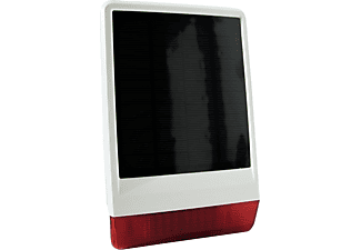 SCHWAIGER -ZHS14- Solarbetriebene Außensirene Weiß/Rot