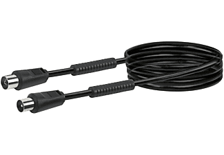 SCHWAIGER -KVKF15 533- Antennen Anschlusskabel (90 dB) IEC Stecker zu IEC Buchse, mit Ferritkern