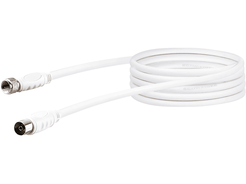 SCHWAIGER -KVCKHQ193 532- SAT/Antennen Adapterkabel (90 dB) F-Stecker zu  IEC Buchse | Adapter & Kabel
