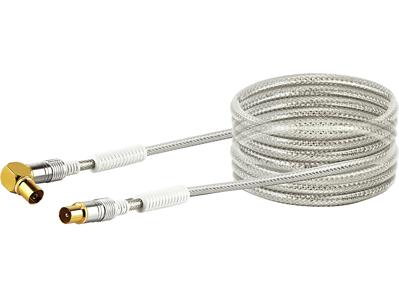 Schwaiger IEC Antennenkabel 5m - 110dB Schirmung Für Optimales TV Signal
