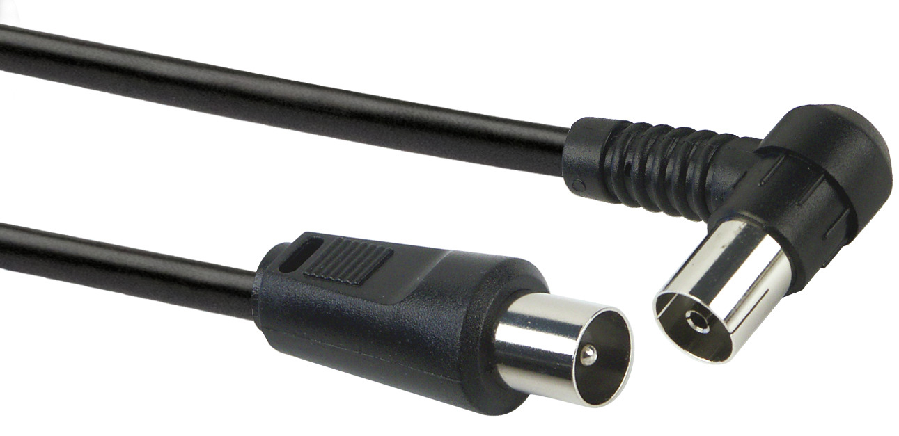 Winkelbuchse (75 533- dB) Stecker IEC Antennen Anschlusskabel -KVKW15 IEC zu SCHWAIGER