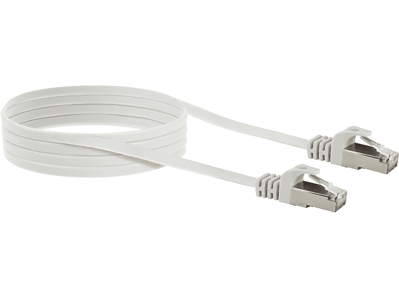 SCHWAIGER -CKF6100 532-, CAT 6 Netzwerkflachkabel (U/FTP) RJ45 Stecker zu  RJ45 Stecker, 10 m