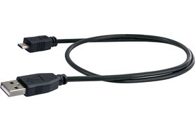 SCHWAIGER -LK050C 533-, Type C Sync & Ladekabel USB 3.0 A Stecker zu USB  3.1 (Type C) Stecker, 0,5 m, Schwarz