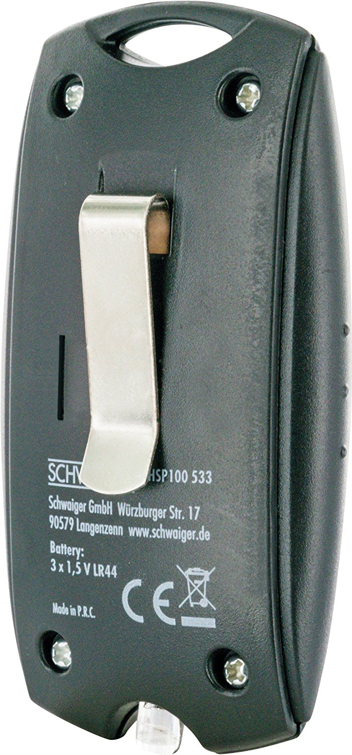 SCHWAIGER -HSP100 533- Panikalarm für den Schwarz Schlüsselbund