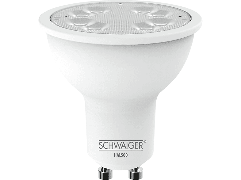SCHWAIGER -HAL500- LED Leuchtmittel (GU10) als dimmbares Wohnlicht mit einstellbarer Lichtfarbe Warm/Neutral/Kaltweiß