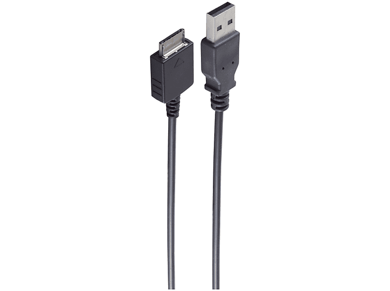 SHIVERPEAKS USB Verbindungskabel für Sony MP3 Walkman 1,5m USB Kabel, schwarz
