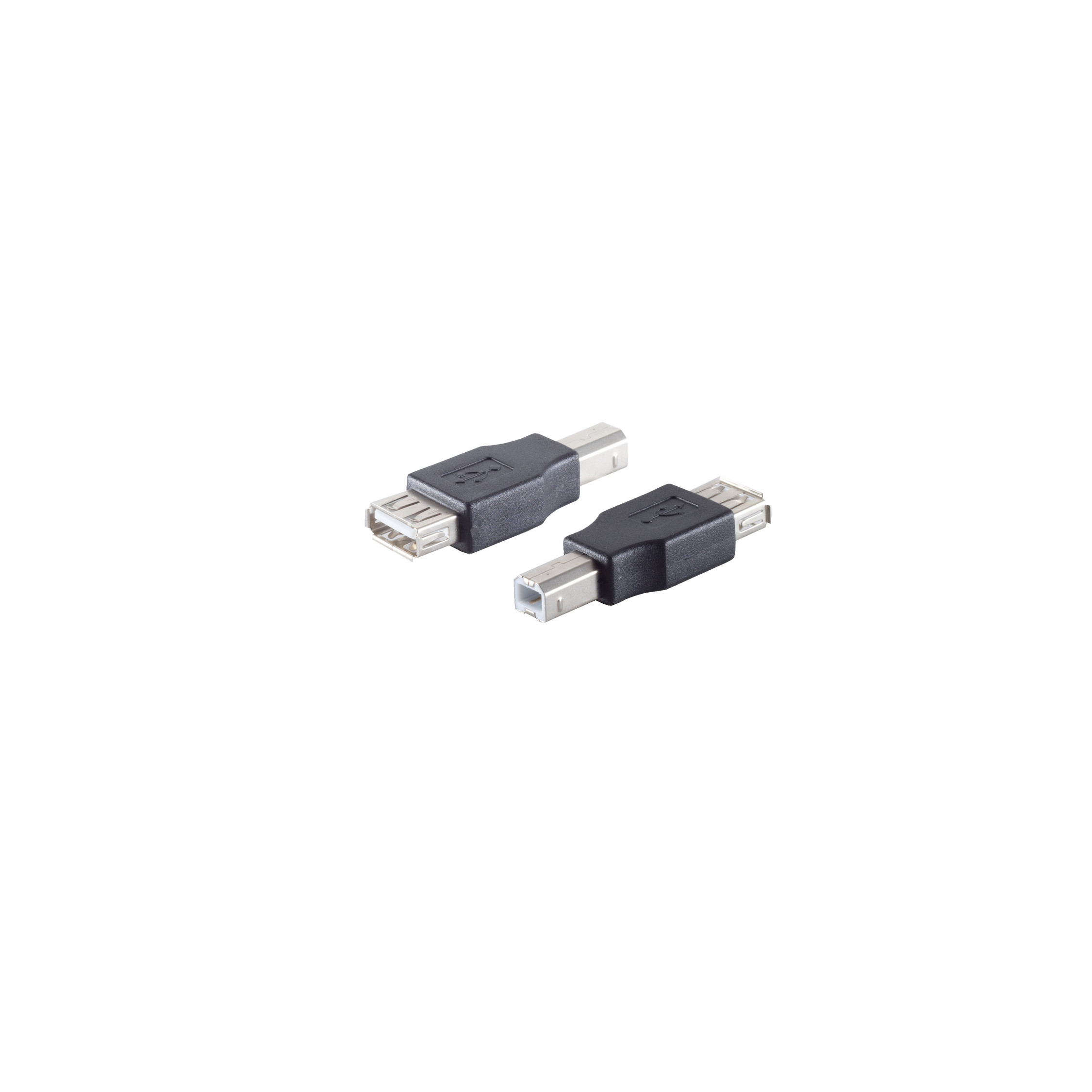 SHIVERPEAKS USB Adapter grau USB 2.0 Adapter, Stecker Kupplung B A 