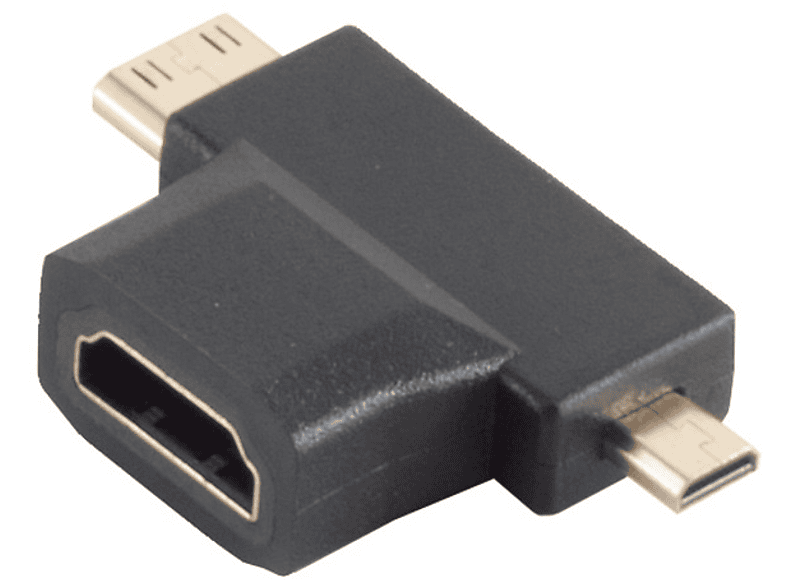 SHIVERPEAKS Adapter, HDMIA Buchse/ HDMID + C Stecker, verg. HDMI/ DVI