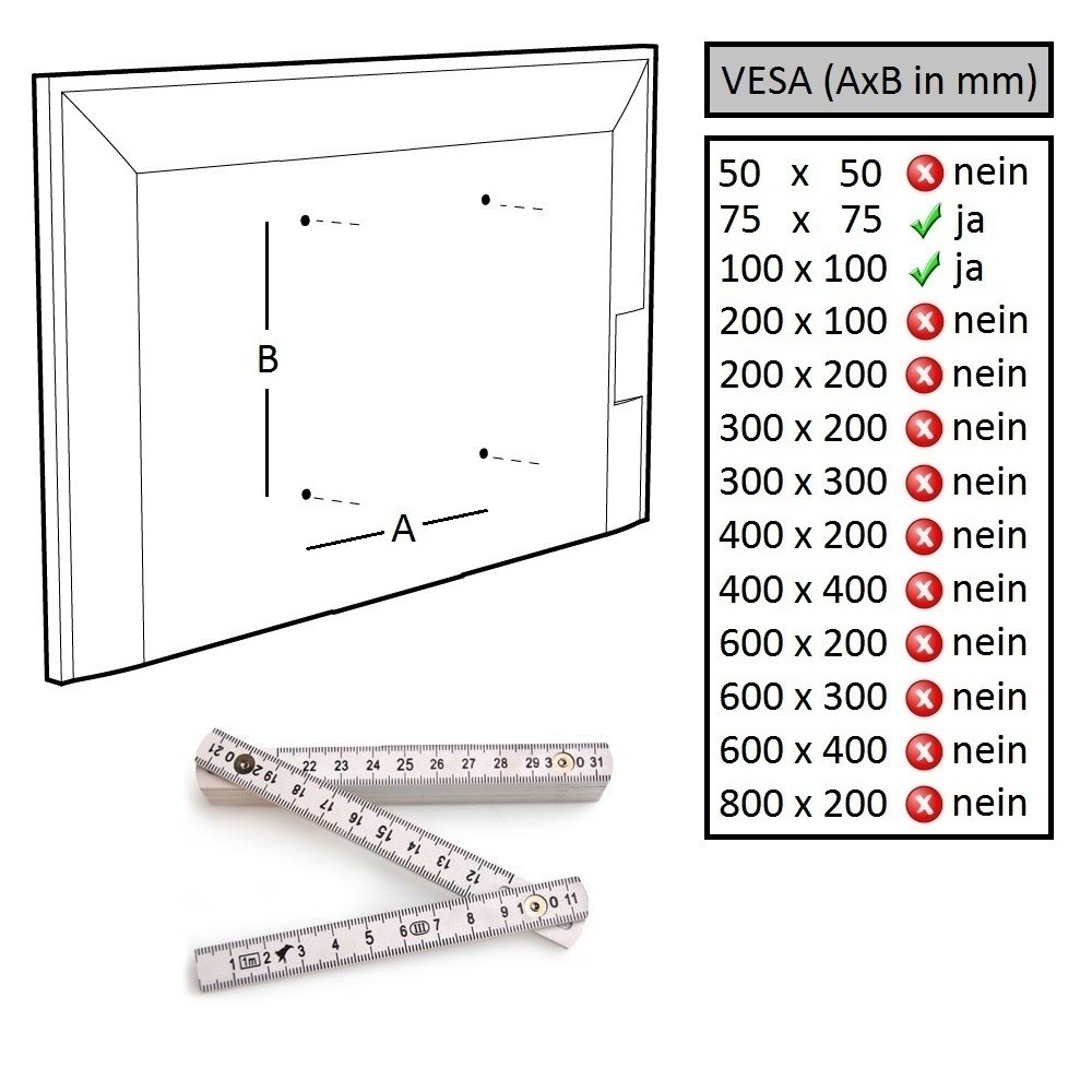 61,00 Visoflex silber Pivot-Funktion VF352 mit Monitor-Tischhalterung NEG cm Tischhalterung