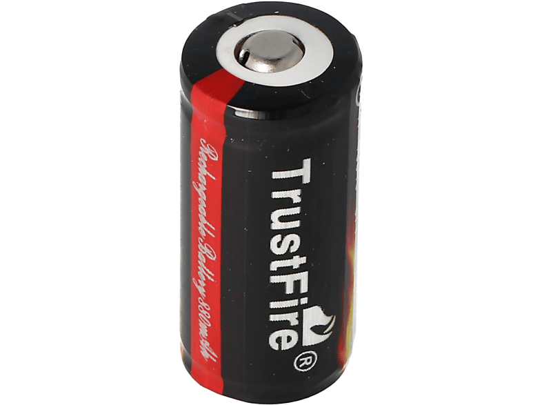 TRUSTFIRE Trustfire 16340 - 880mAh 880 Lila Li-Ion - ACHTUNG: mAh Akku, 3,7V 36x16,4mm Lithium-Ionen Li-ion geschützt Schutzfolie PCB // 3,6V Akku