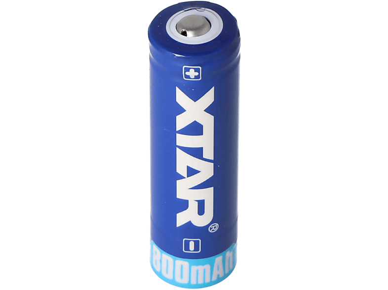 XTAR 14500 - 800 mAh 3,6 V bis 3,7 Volt geschützter Li-Ion-Akku 50,5x14,3mm Li-Ion - Lithium-Ionen Akku, 800 mAh