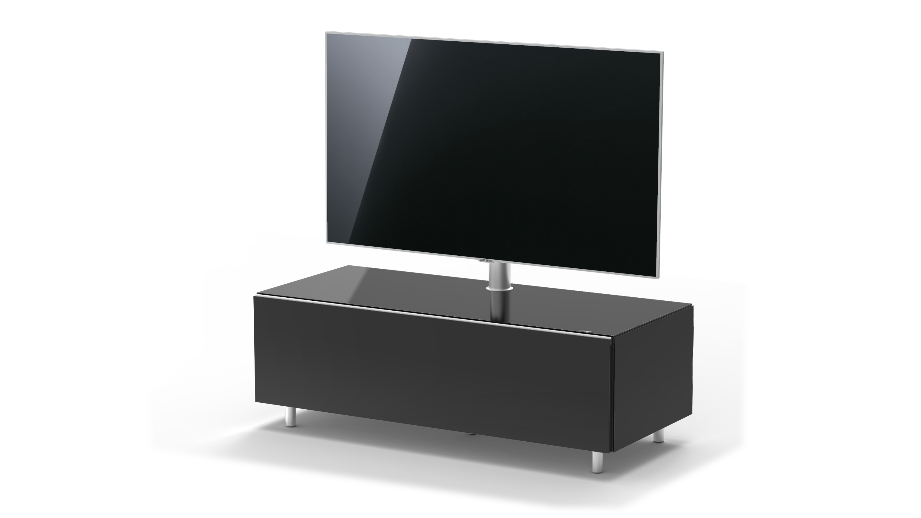 JUST BY SPECTRAL TV-Lowboard TV-Halterung Black. VESA600. JRL mit TV-Lowboard 111cm. 1100T Breite