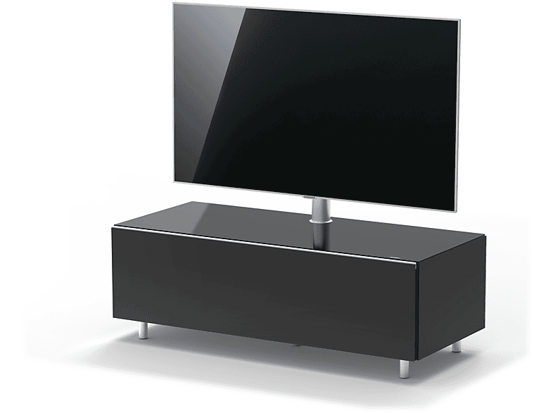 JUST BY SPECTRAL TV-Lowboard JRL 1100T Black. mit Breite VESA600. 111cm. TV-Halterung TV-Lowboard