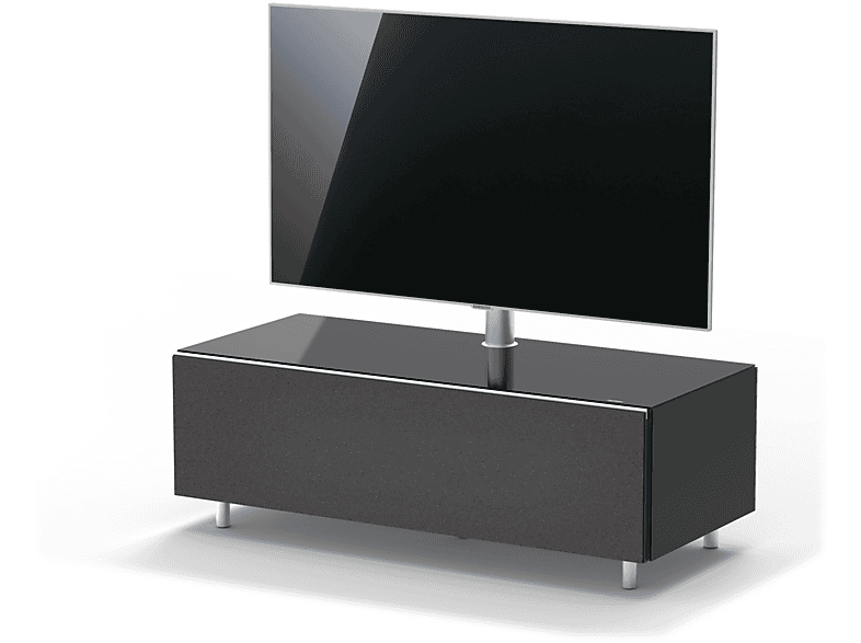 JUST BY SPECTRAL TV-Soundbar-Lowboard mit Soundbar-Ablage und TV-Halterung VESA400. JRL 1104T. Breite 111cm. Black. TV-Soundbar-Lowboard