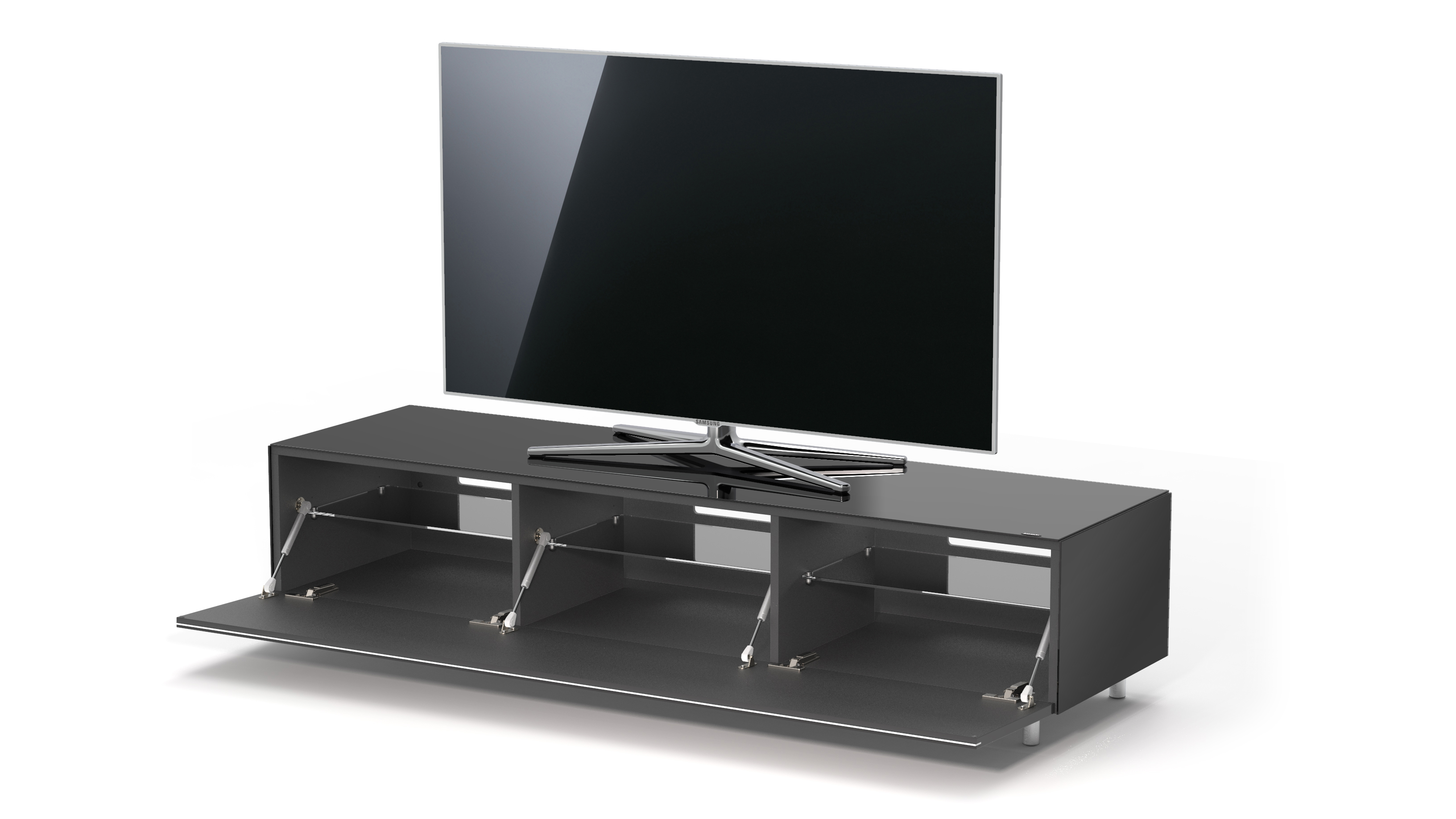 SPECTRAL Breite TV-Lowboard JUST TV-Lowboard Black. BY JRL 165cm. 1650T.