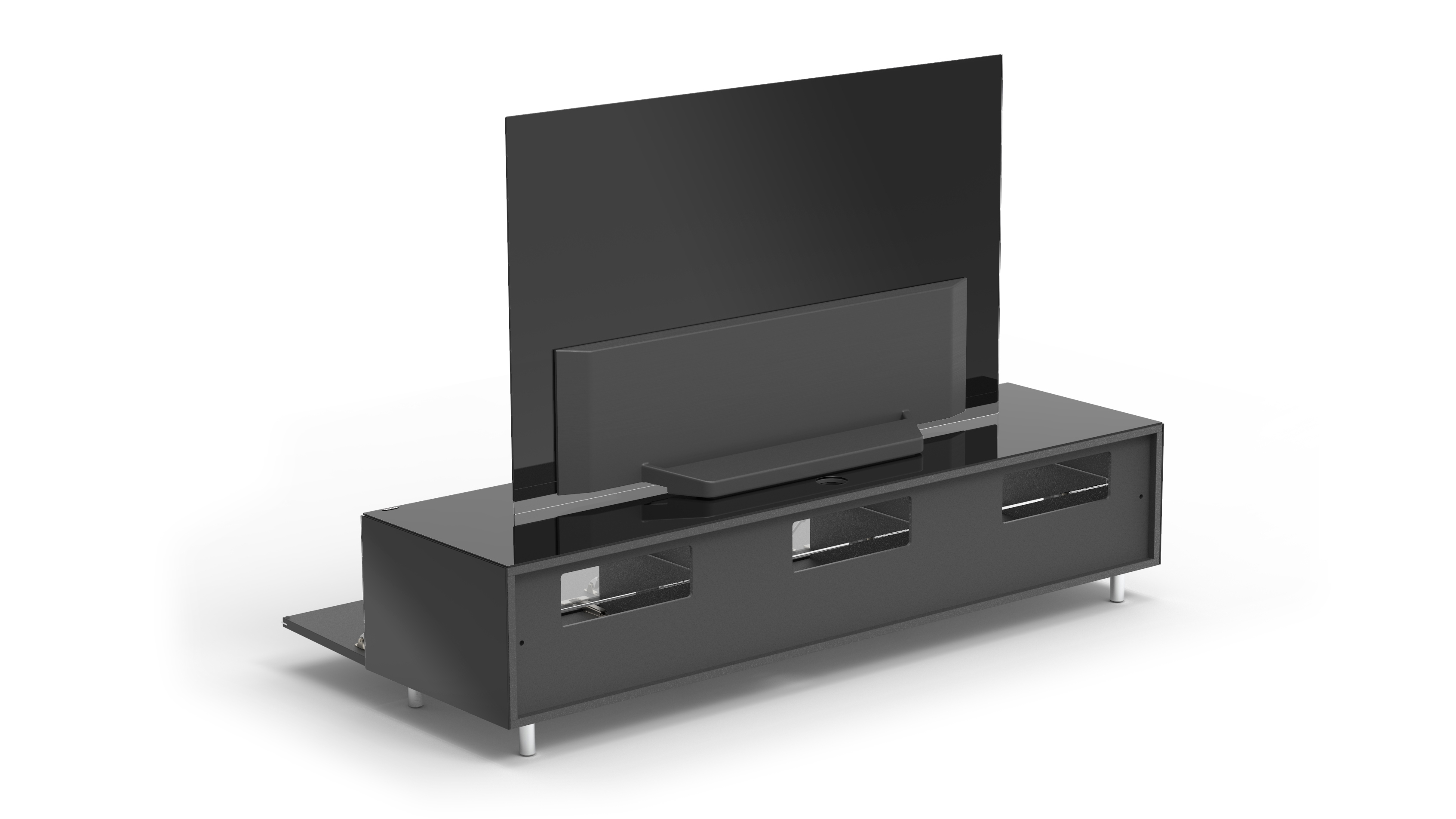 SPECTRAL Breite TV-Lowboard JUST TV-Lowboard Black. BY JRL 165cm. 1650T.