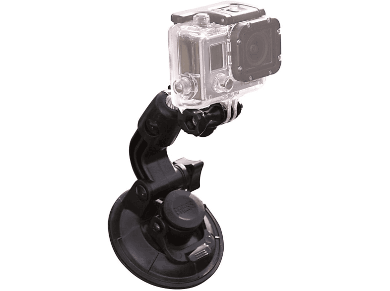 DÖRR Saugfuß / Saugstativ GP-06 für Actioncams und kleine Digitalkameras Stativ, Schwarz, Höhe offen bis 10 cm