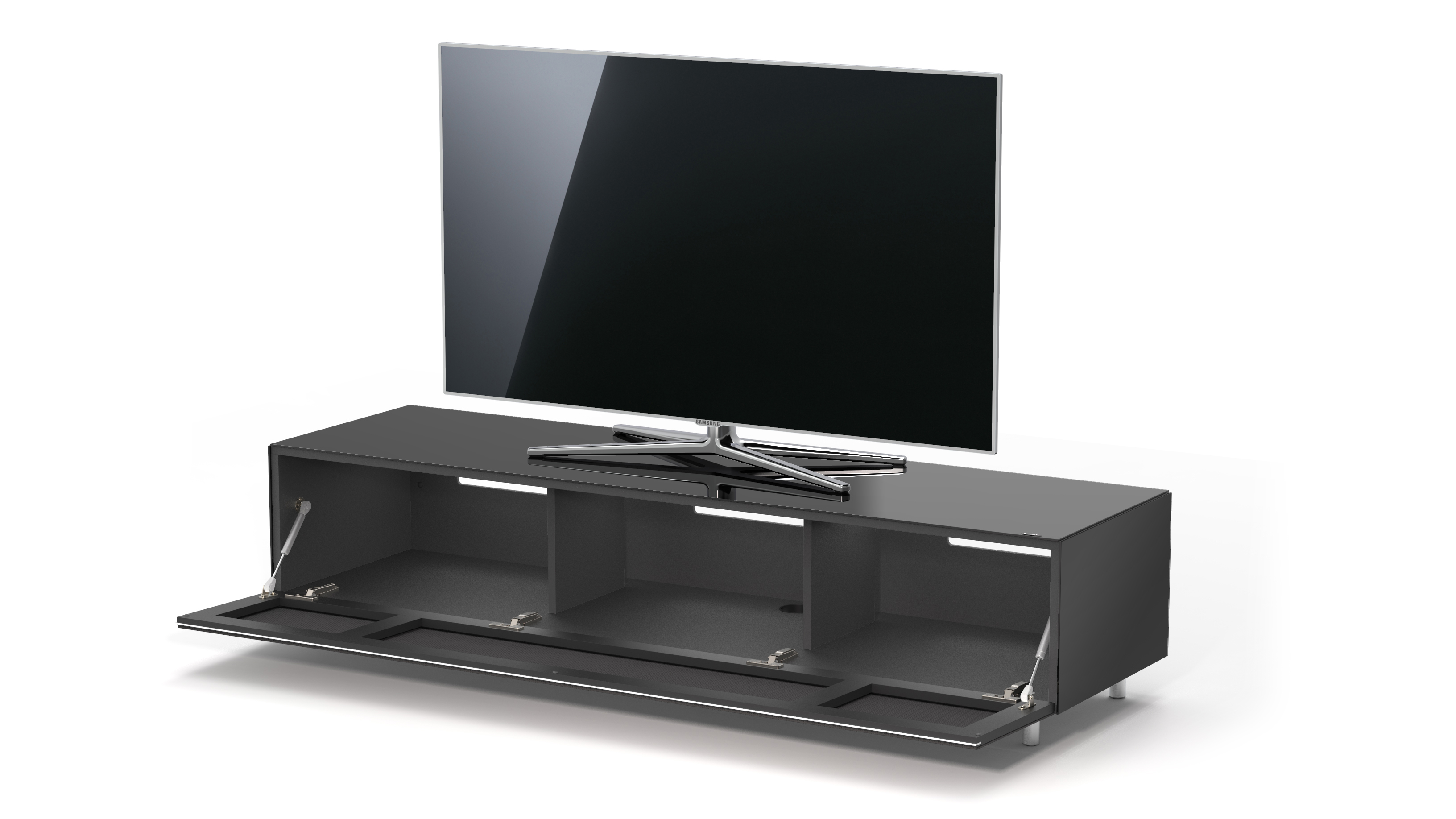 TV-Soundbar-Lowboard BY JRL JUST 1654T. Black. SPECTRAL 165cm. TV-Soundbar-Lowboard Breite