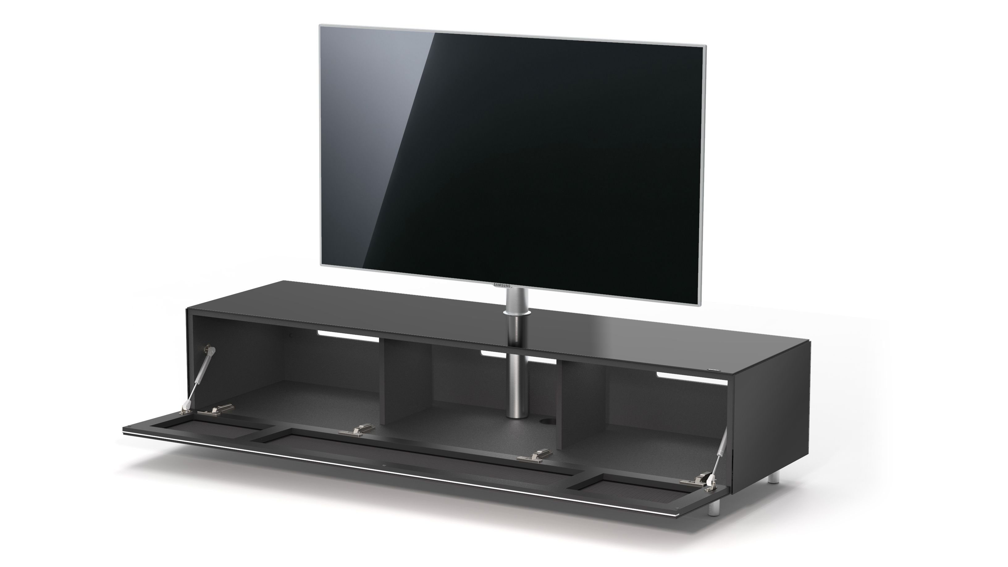 165cm. TV-Soundbar-Lowboard mit TV-Halterung JRL TV-Soundbar-Lowboard Breite JUST SPECTRAL VESA600. 1654T. Black. BY