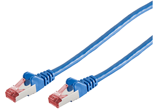 KABELBUDE Patchkabel cat6A S/FTP PIMF Halogenfrei blau 0,5m, Kabel, 0,50 m