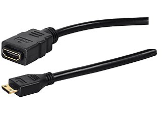 KABELBUDE Mini HDMI C Stecker auf HDMI A Buchse, 0,15m HDMI Adapter