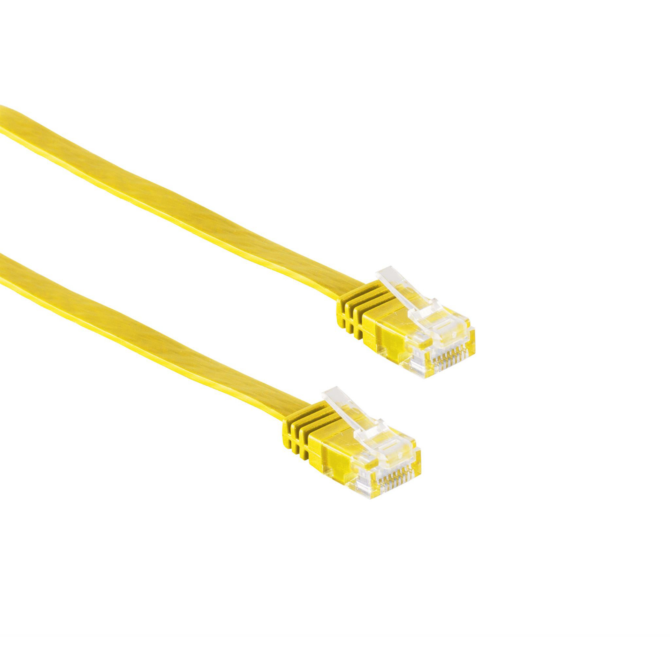 KABELBUDE Patchkabel-Flachkabel U/UTP cat. slim Ethernet-Flachkabel, gelb m 15 15m, 6