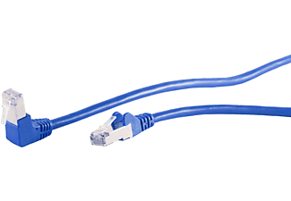 KABELBUDE Patchkabel cat 6 S/FTP PIMF Winkel-gerade blau 20m, Kabel, 20 m