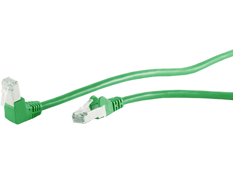 KABELBUDE Patchkabel cat 6 S/FTP PIMF Winkel-gerade grün 15m, Patchkabel RJ45, 15 m | Adapter & Netzwerkkabel