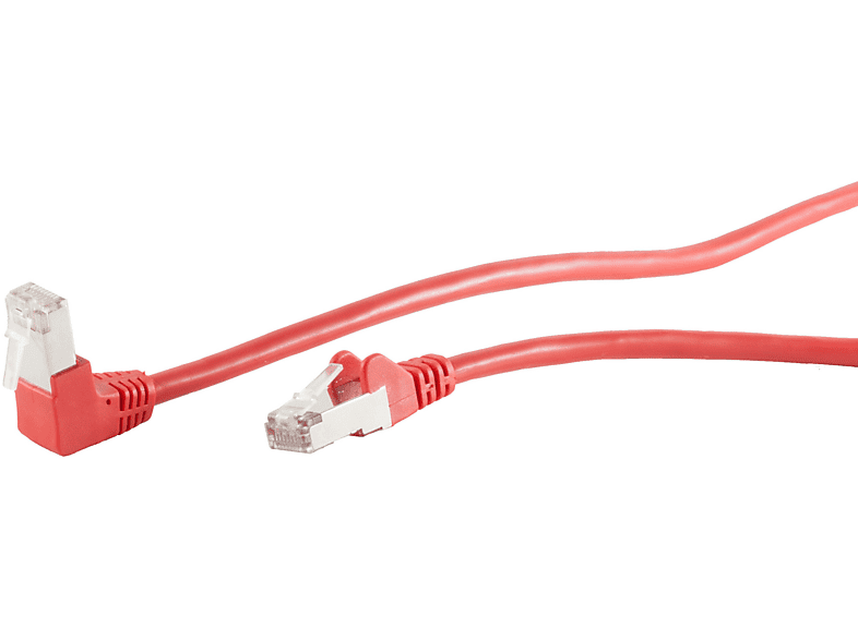 KABELBUDE Patchkabel cat 6 S/FTP PIMF Winkel-gerade rot 15m, Patchkabel RJ45, 15 m | Adapter & Netzwerkkabel