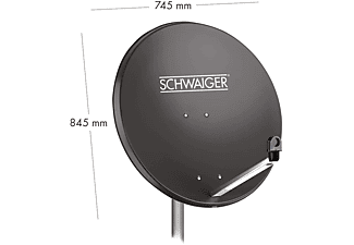 SCHWAIGER -714517- SAT Anlage aus Stahl (80 cm, Quad LNB) | MediaMarkt