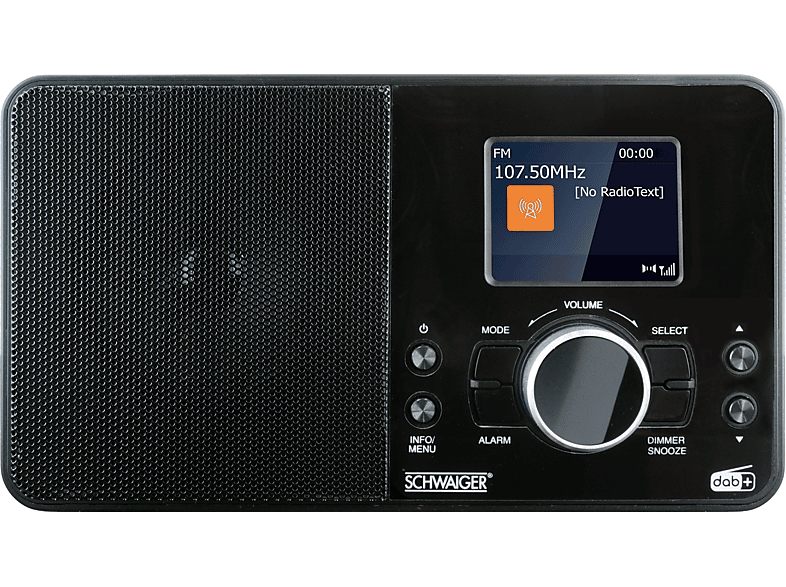 Radio, SCHWAIGER 513- Schwarz -DAB400 DAB+, Digital DAB+/FM
