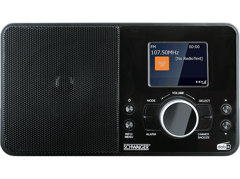 SCHWAIGER DAB400 513 DAB+/FM Digital Radio, DAB+, Schwarz MediaMarkt