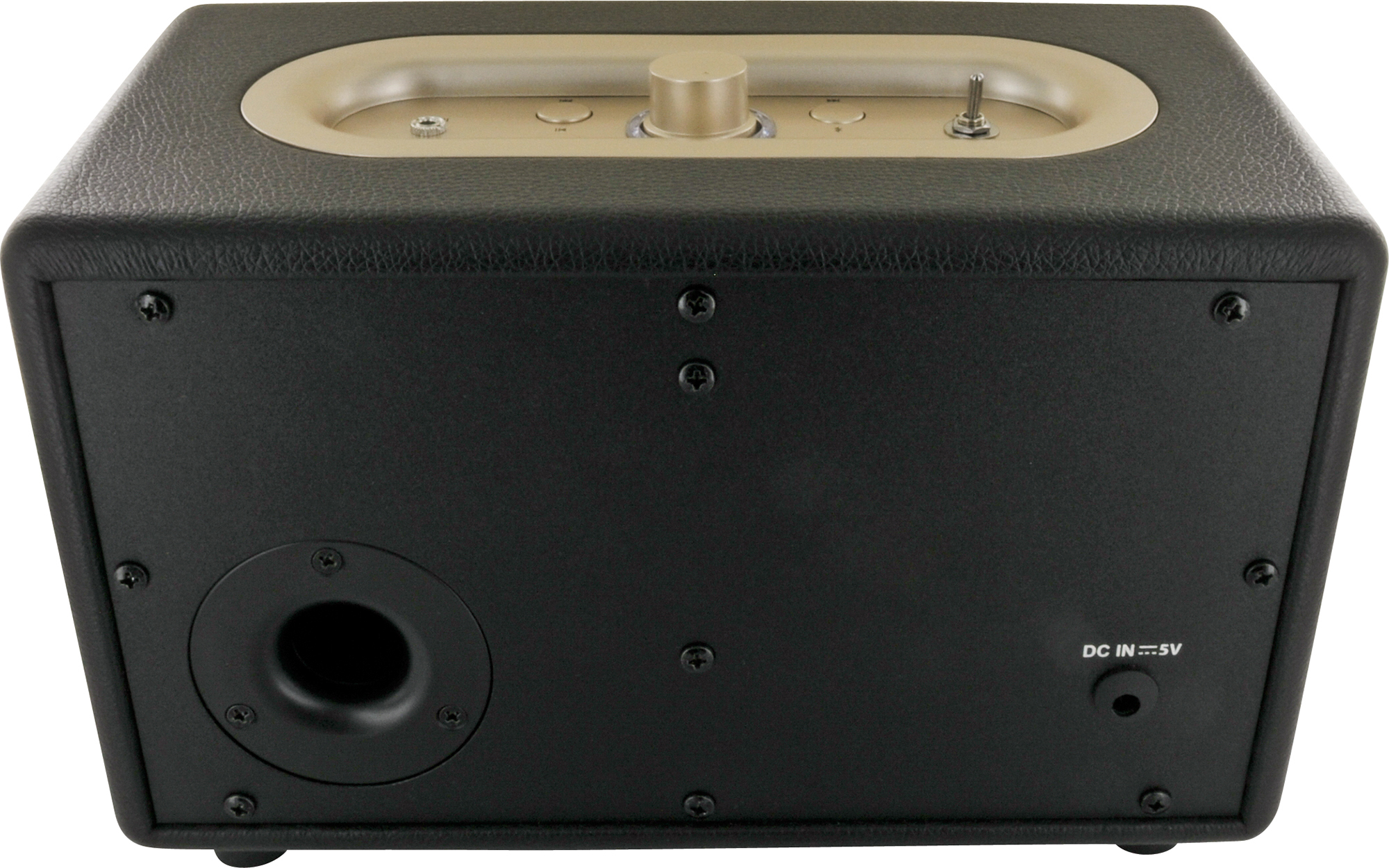 -661705- (Stereo, SCHWAIGER Schwarz) Lautsprecher Bluetooth Retro