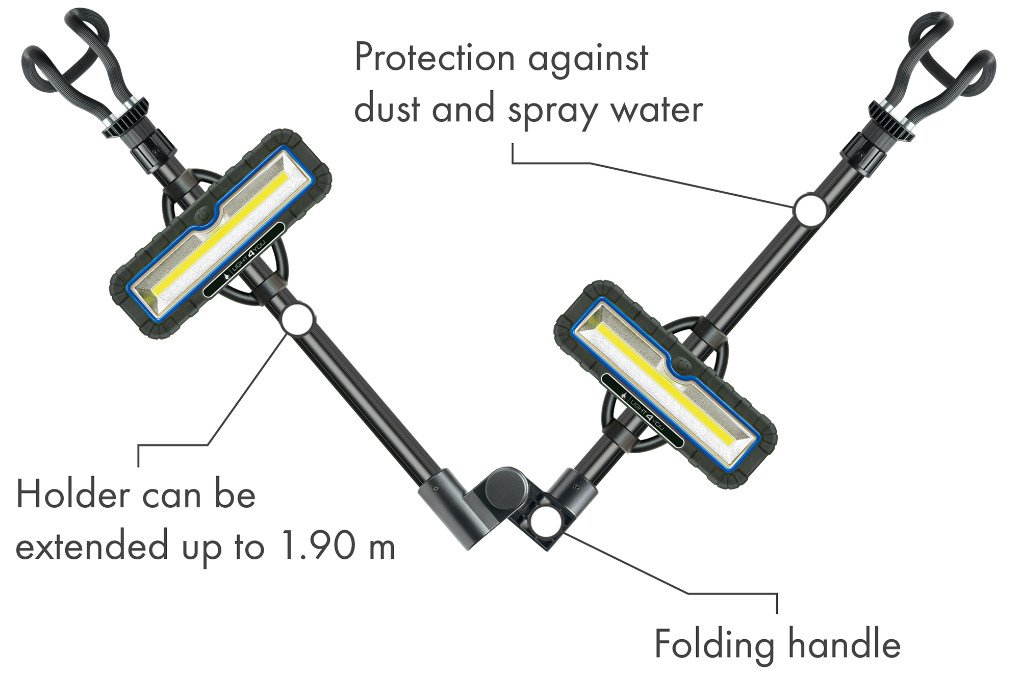 SCHWAIGER -661583- LED Doppelarbeitsleuchte