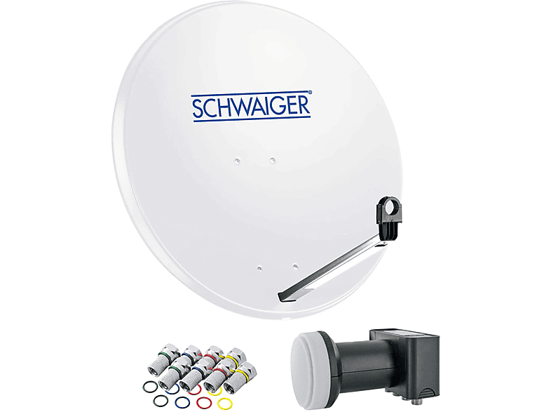 SCHWAIGER -714500- SAT Anlage aus Stahl (80 cm, Quad LNB) | MediaMarkt