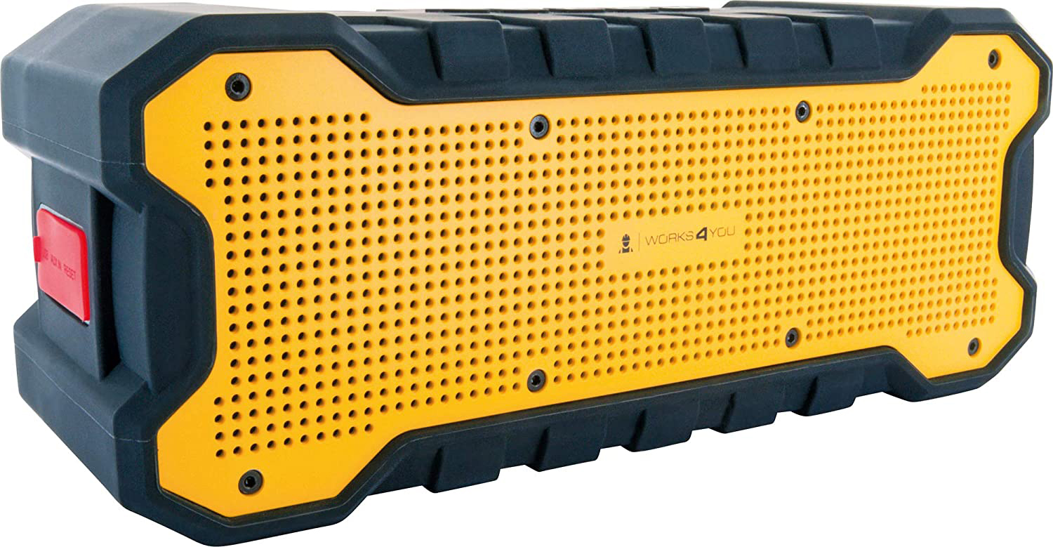 SCHWAIGER -WKLS100 W, zertifiziert Lautsprecher 511- Schwarz/Gelb) x 6 Bluetooth (2 IP67