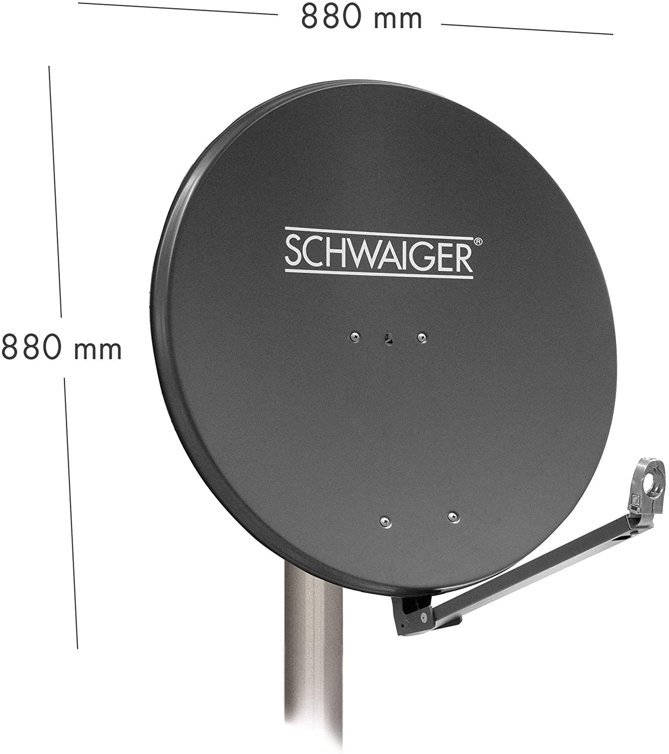 SCHWAIGER -714609- SAT Anlage aus Quad Aluminium (88 cm, LNB)