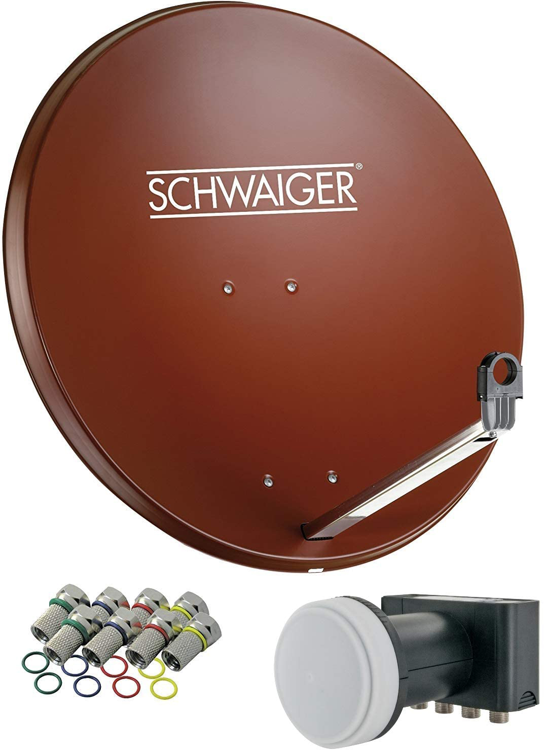 SCHWAIGER -714555- SAT Anlage (80 LNB) aus Quad Aluminium cm