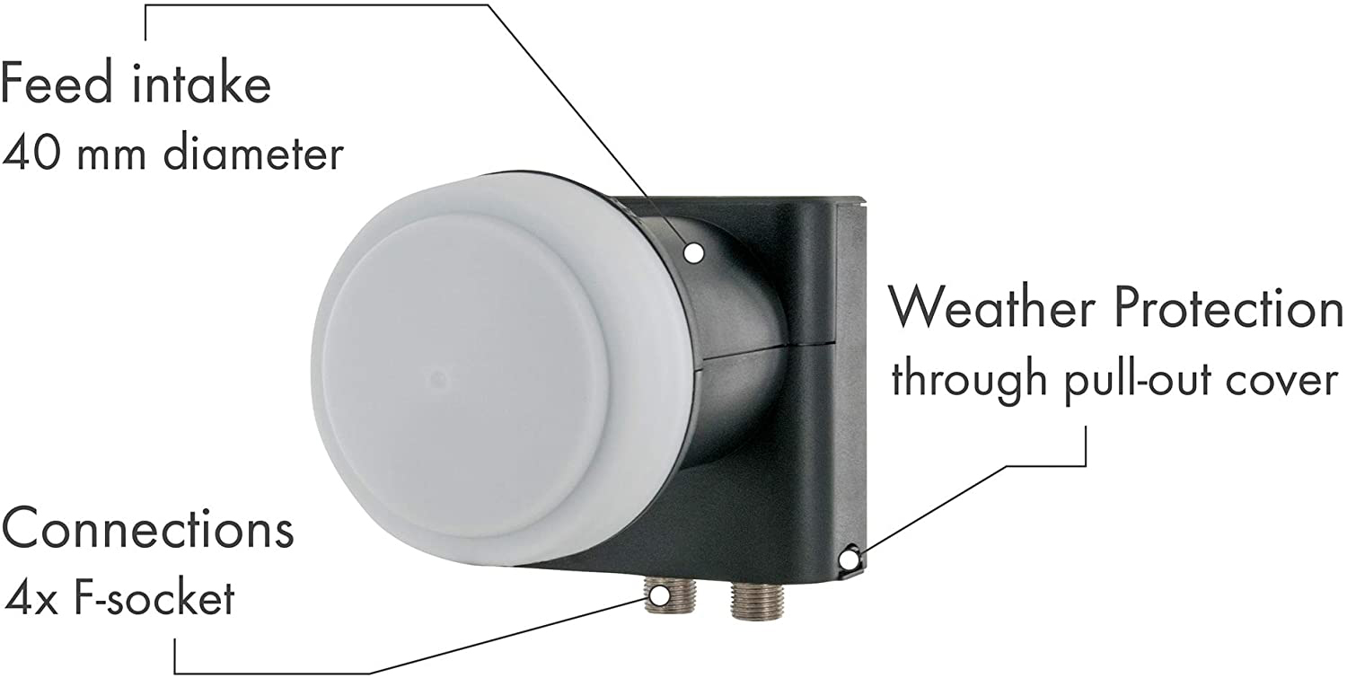 cm, LNB) -714487- SCHWAIGER Anlage SAT Stahl (55 Twin aus