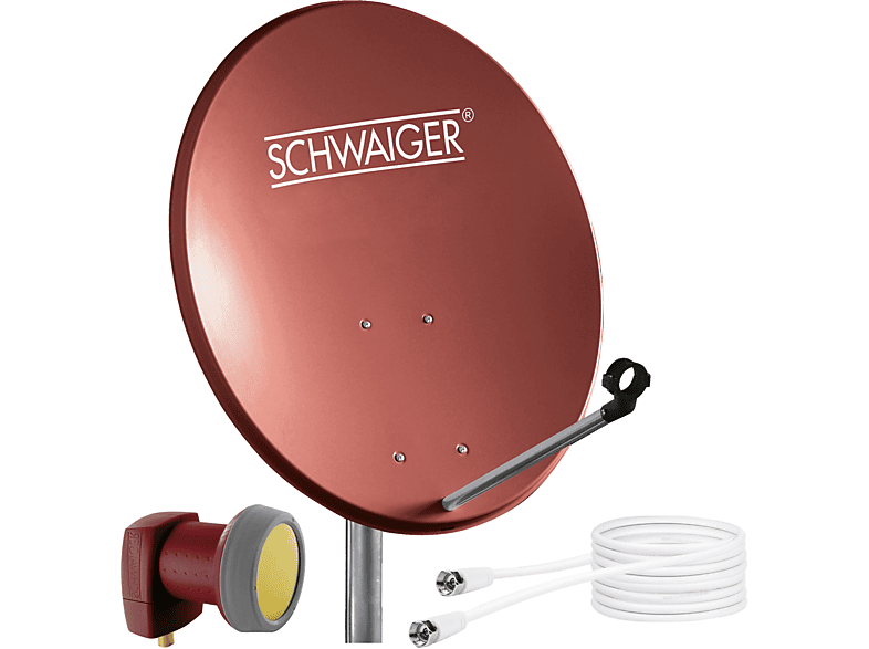 SCHWAIGER -719741- SAT Set, Satelliten Anlage (55 cm, Single LNB)