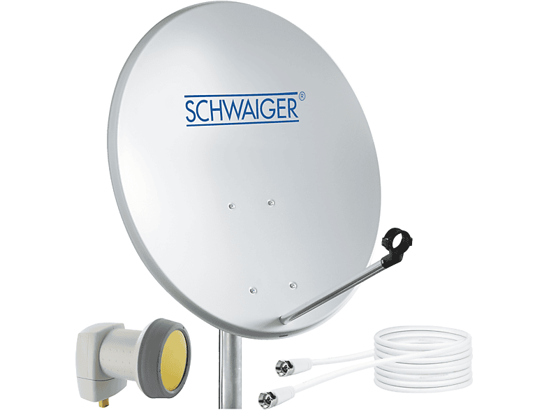 SCHWAIGER -719727- SAT Set, Satelliten Anlage (55 cm, Single LNB)