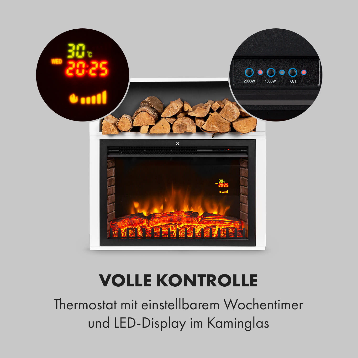 Kamin (2000 KLARSTEIN Mauna Loa Watt) Elektrischer