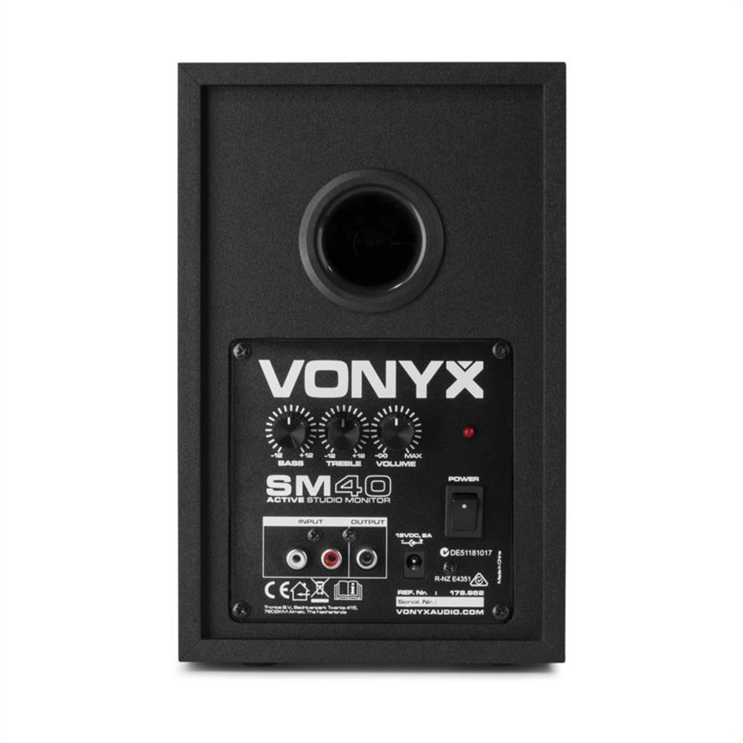 VONYX SM40 Studiomonitor-Lautsprecher-Set, Schwarz