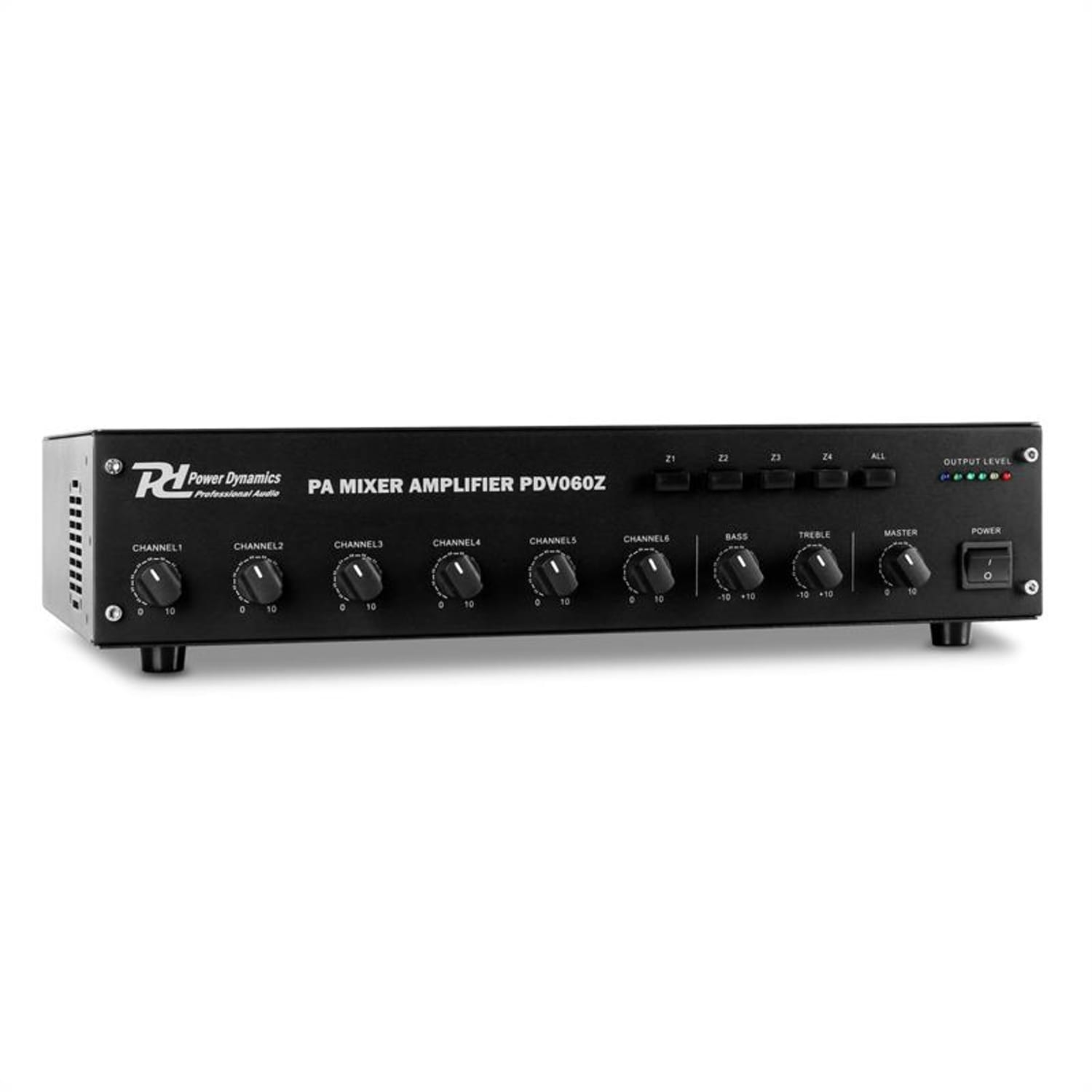 black POWER PDV60Z PA-Verstärker, PA-Verstärker 4-Zonen 60W 6-Kanal DYNAMICS