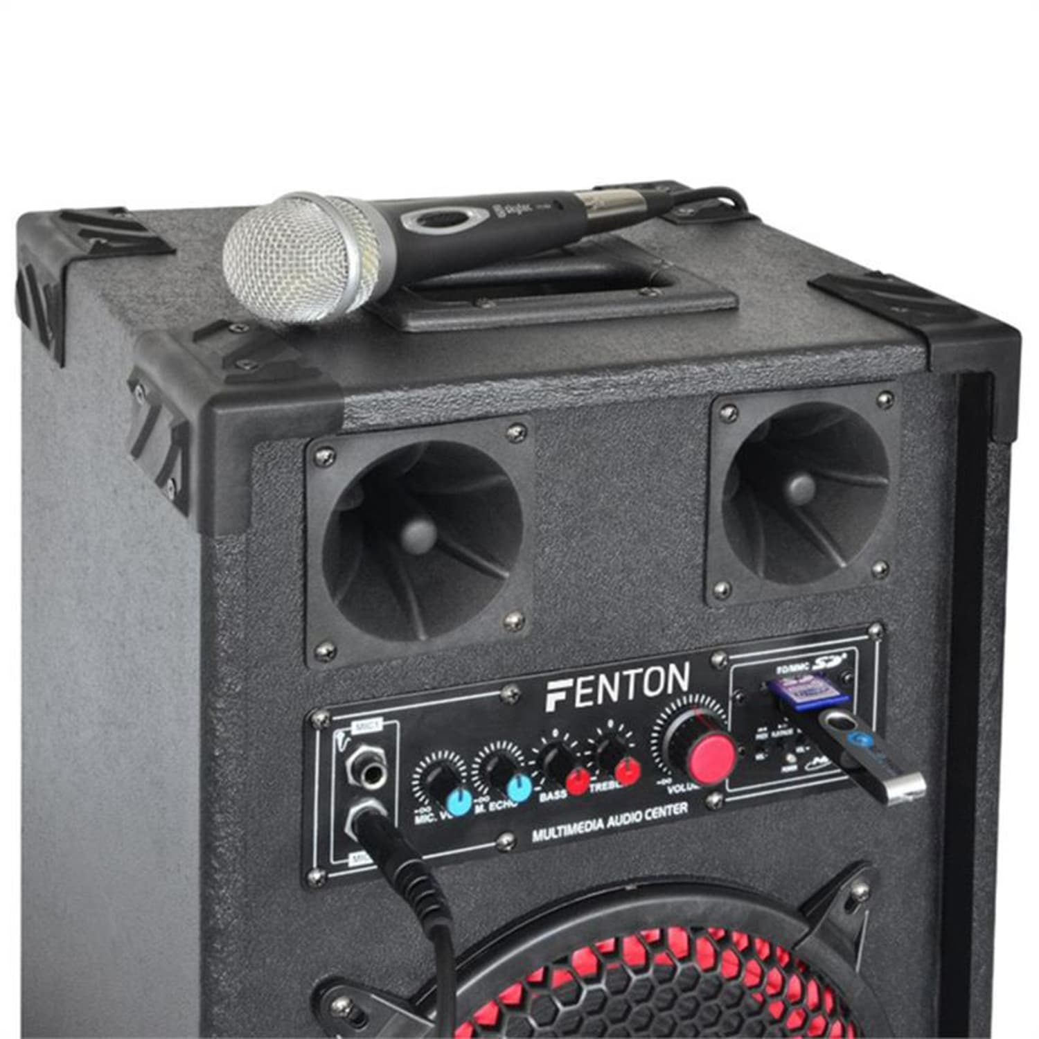 FENTON SPB-8 PA-Lautsprecher-Set, Schwarz