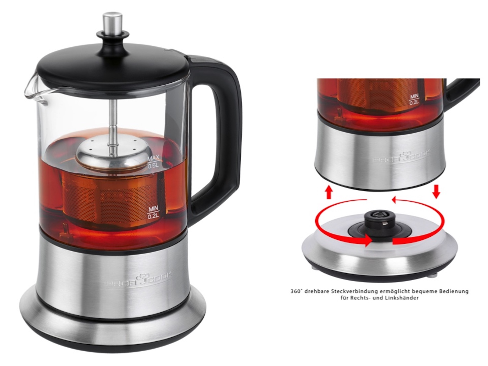 Czajnik elektryczny PROFICOOK 501165 Srebrny