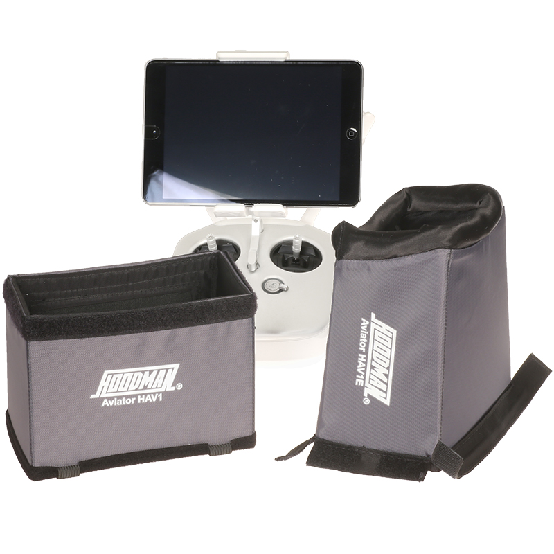 HOODMAN HAV1KIT Sonnenblende Drone Aviator kit Sonnenblende, hood mini, Grau iPad für